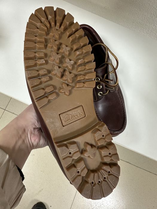 Чоловічі топсайдери Clarks, натур шкіра, коричневі