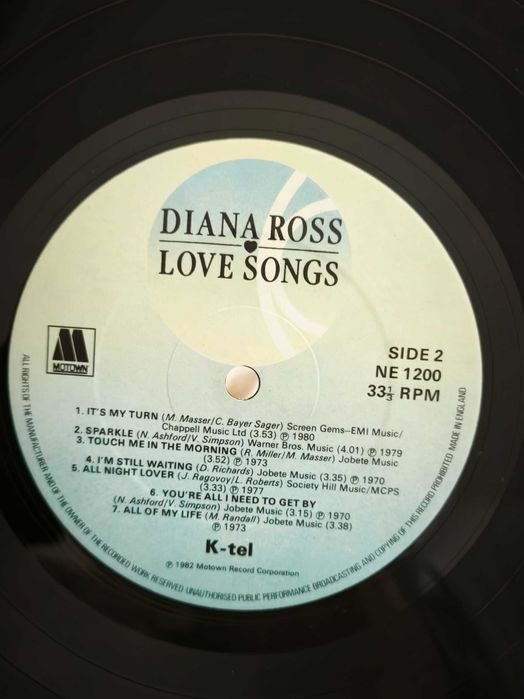 Diana Ross - Love songs LP made in England