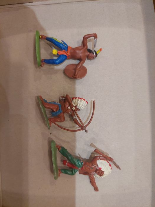 3 Índios britains herald bonecos vintage
