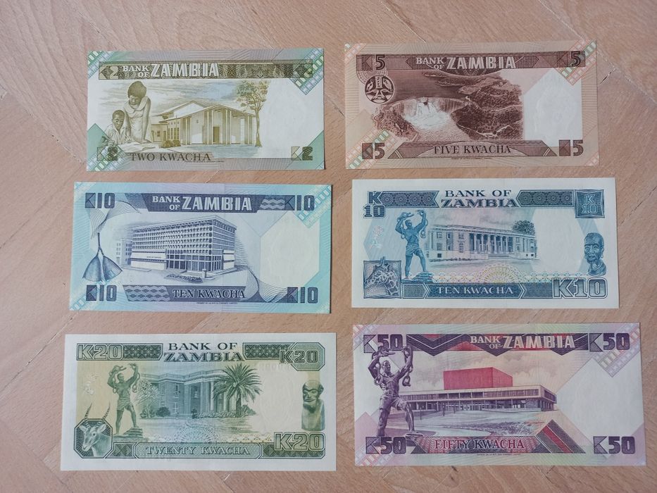 Zestaw banknotów Zambia