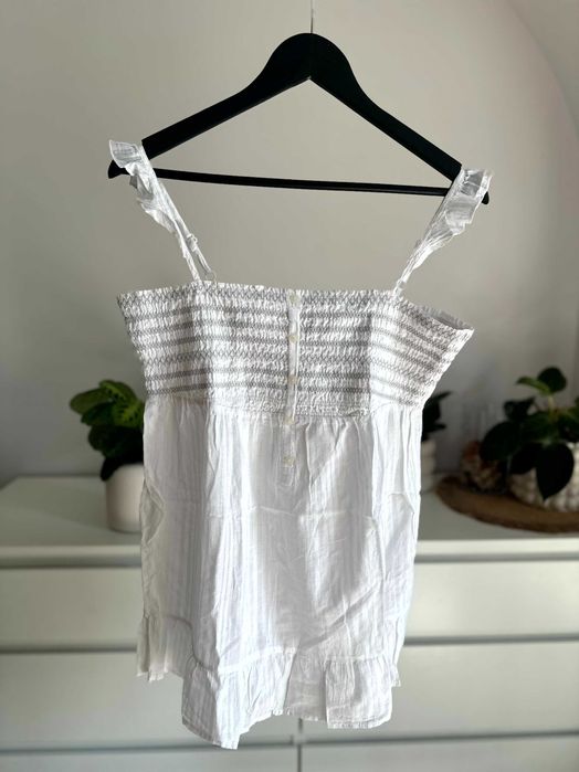 Bluzka koszulka na ramiączkach top bawełniany biały 42 ESPRIT BL0196A