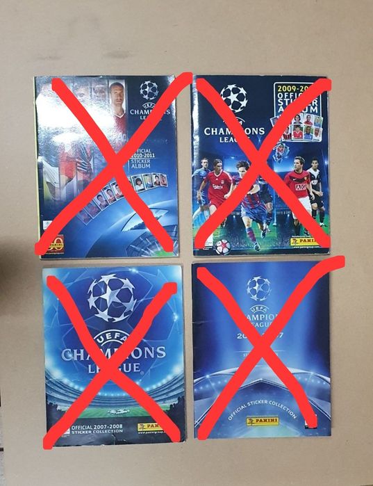 Cadernetas Champions league panini