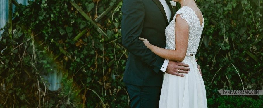 suknia ślubna dwuczęściowa + welon