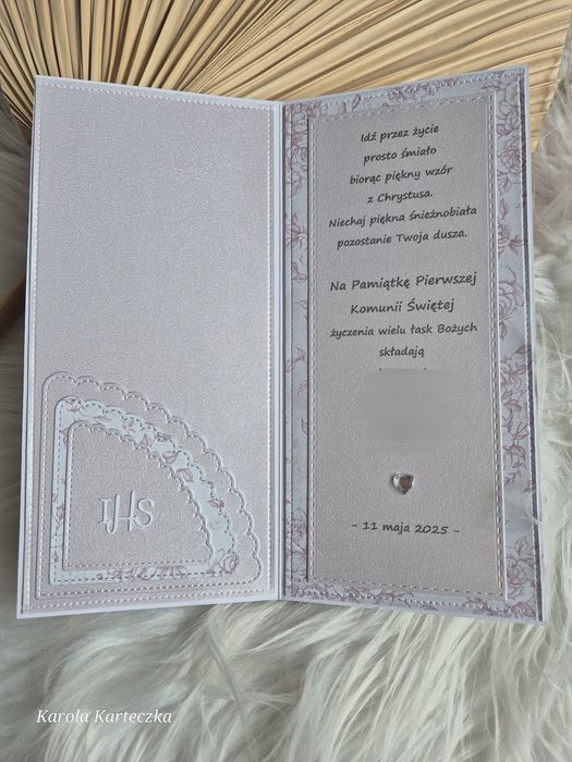 Kartka komunijna, IHS