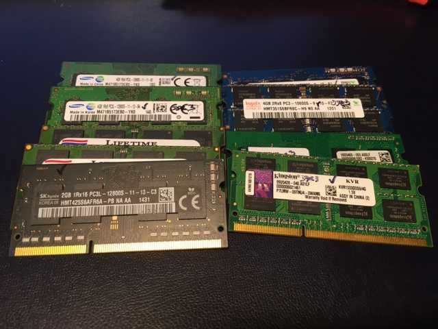 Memórias Portátil DDR2 1 - 2 GB / DDR3 2 - 8 GB / DDR4 8 GB