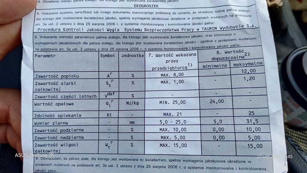 Promocja Ekogroszek  z kopalni Sobieski w Jaworznie 30kg