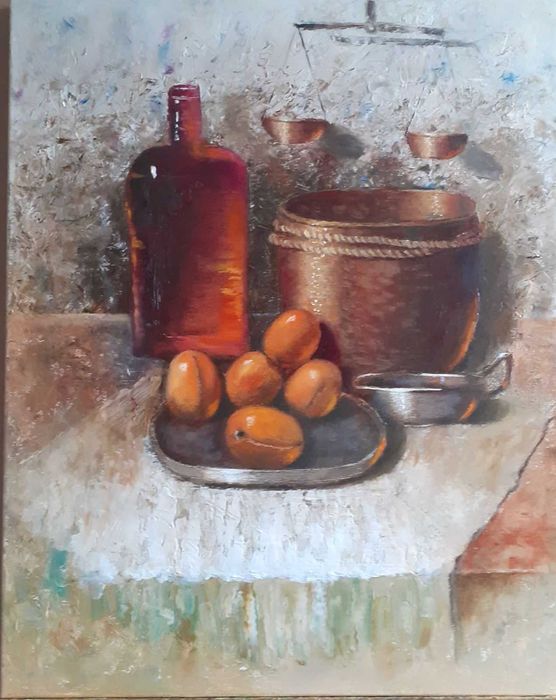 Картина натюрморт, олія, полотно 50х40см, на подарунок