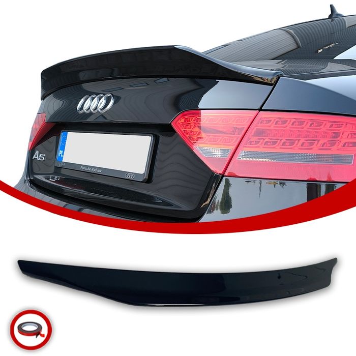 Audi A5 8T Coupe Spoiler Lotka Dokładka Tylna Czarny Połysk