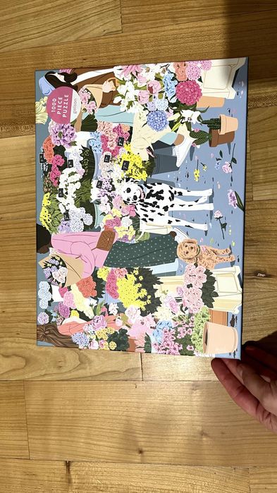 Пазли 1000 шт Собаки та квіти galison 1000 piece puzzle