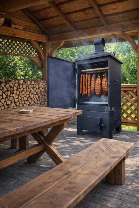 Wędzarnia stalowa  solidna z paleniskiem – gotowa do użytku!