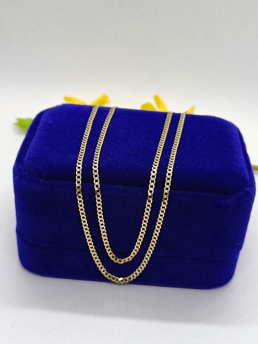 Łańcuszek pancerka ze złota, złoto pr 585