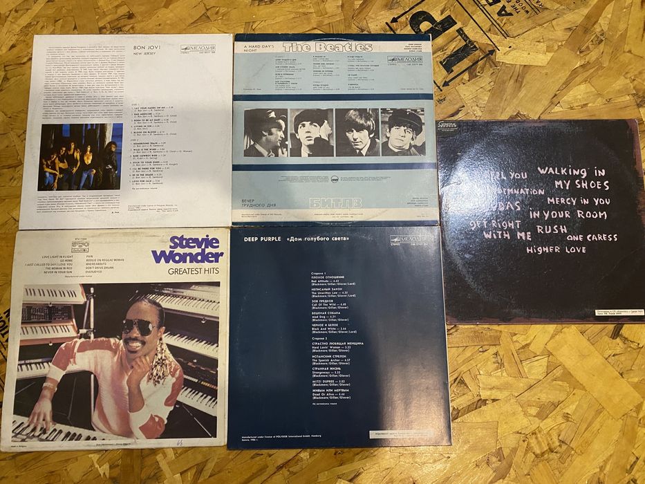 Пластинки - Bon Jovi, Beatles, Wonder, Deep Purple