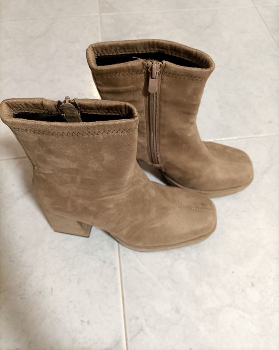 Botas camurça bege