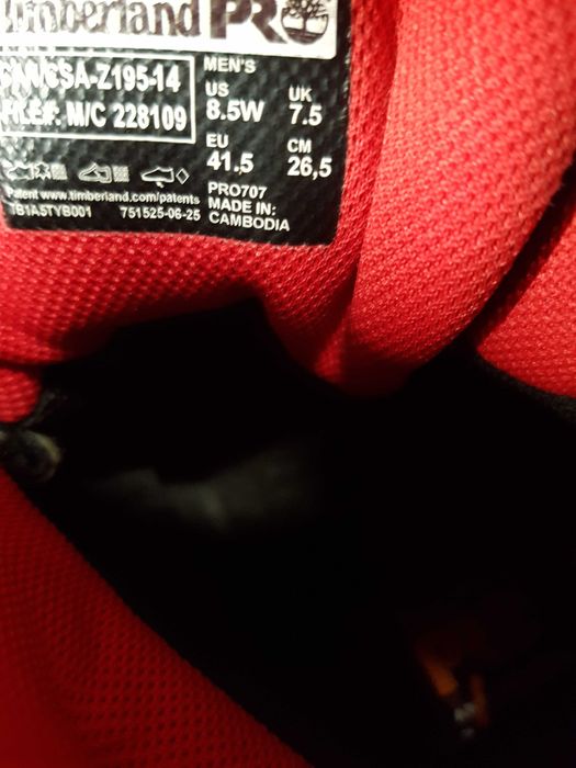 Buty robocze TIMBERLAND rozm 41,5 wkł 27,5 cm