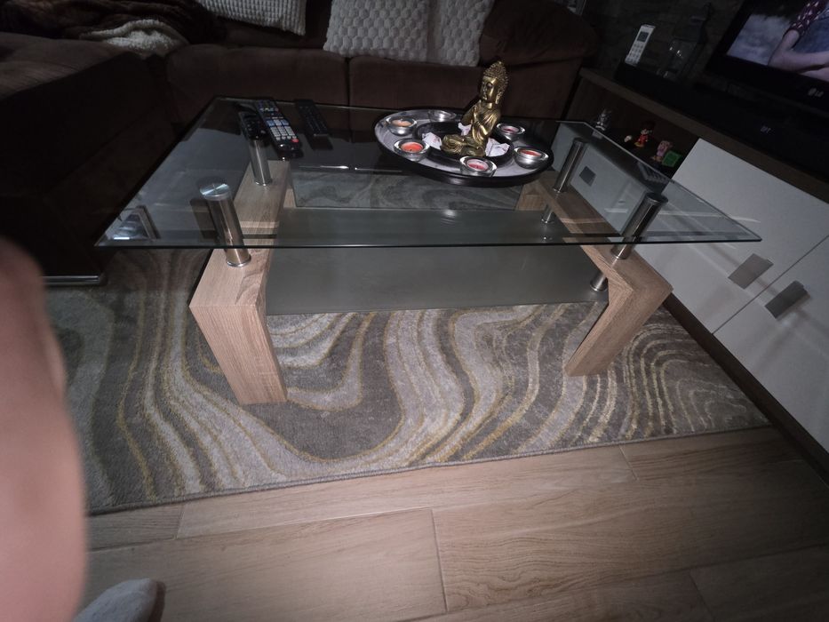 Mesa de centro em vidro