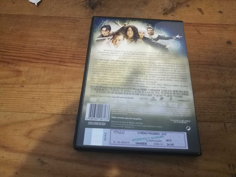 O REINO PROIBIDO (Jet Li/Jackie Chan) - filme DVD (legendas Português)