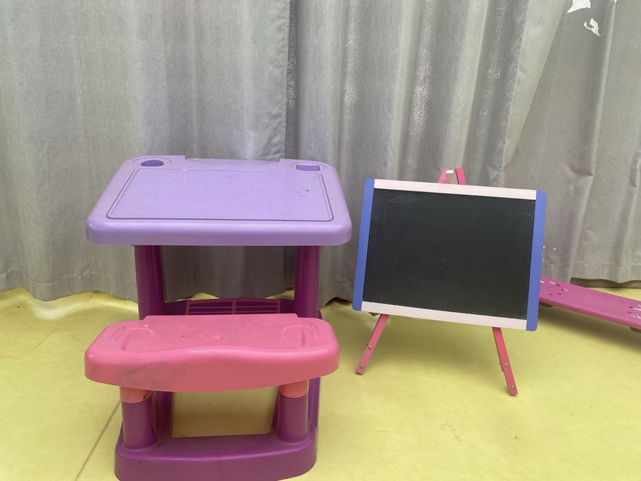 Secretaria bebe Mesa criança escrevaninha e quadro de ardosia