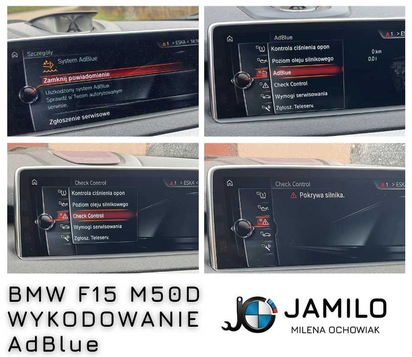 Wyłączenie, wykodowanie, usunięcie EGR DPF AdBlue - BMW