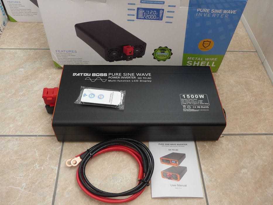 Інвертор  Datouboss  • 12v/1500Вт  •  12-24v/2300Вт