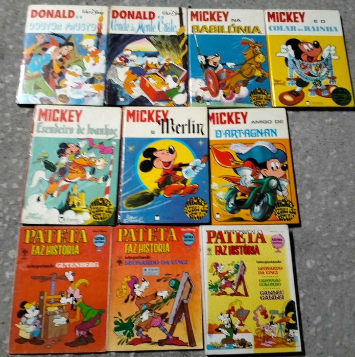BD Donald, Mickey e Pateta: Editoras Edinter, Abril, etc.