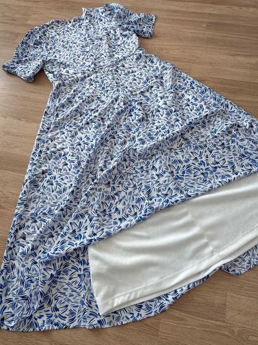 DKNY sukienka w niebieski wzór, rozmiar EU 38 (M)