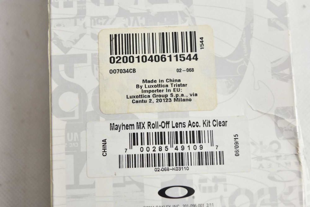 OAKLEY Roll Off MAYHEM pro mx Clear