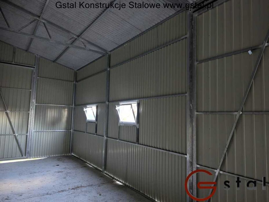 hala wiata garaż blaszany 12x6 solidna konstrukcja