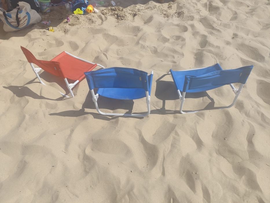 3 Cadeiras de praia c/ saco de transporte