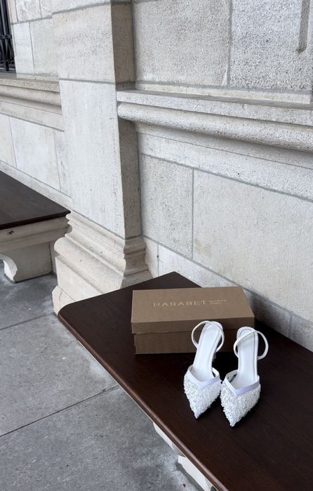 Підбори білі в стилі Zara