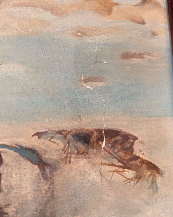 Obraz. Akwarela. reprodukcja - Ranny kirasjer i dziewczyna” W. Kossak.