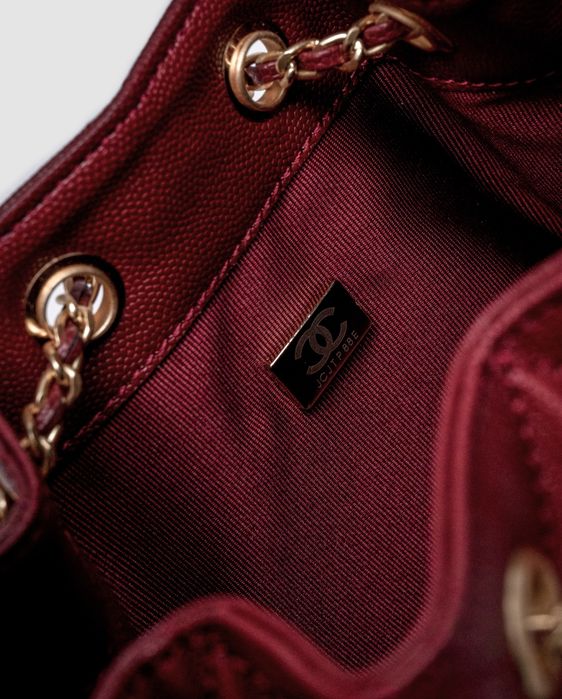 Сумка жіноча маленька Chanel 25 Micro Handbag in Grained Calfskin Burg