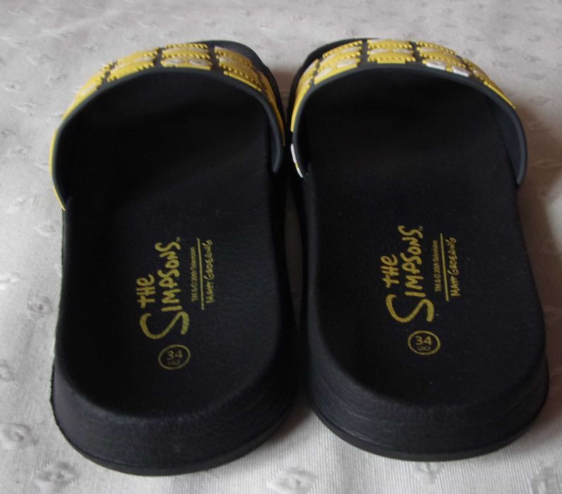 Klapki Slide Sinsay the Simpsons  Bart Simpson czarne 34