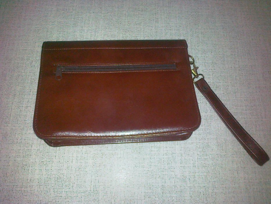 saszetka skórzana na kluczyk PRL