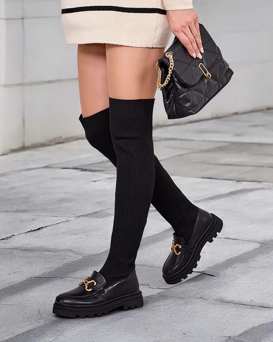 36 37 38 kozaki 39 40 41 botki z elastyczną długa cholewką skarpetą