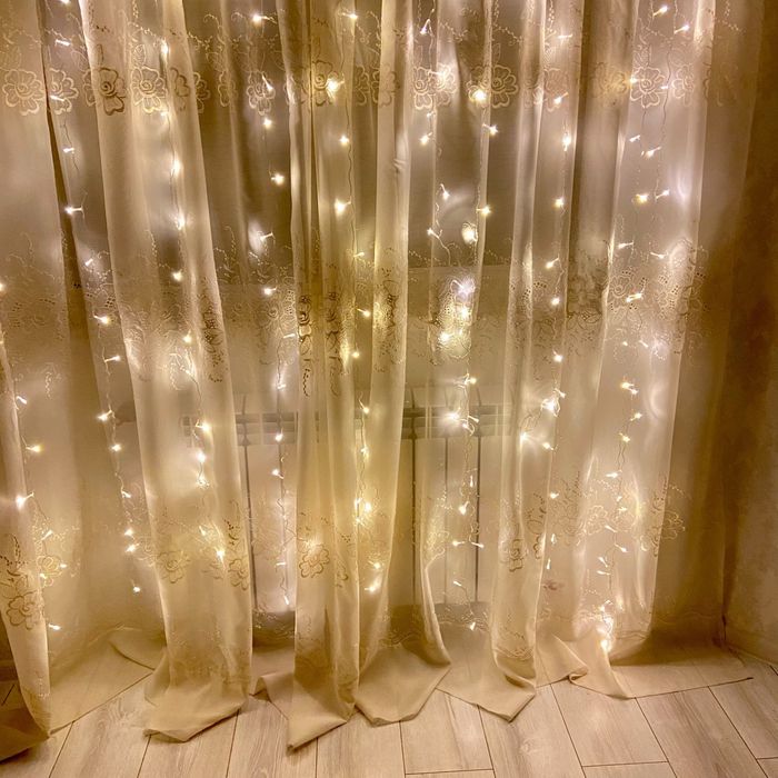 Гірлянда штора 3×3 usb юсб с крючками