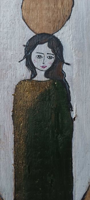 Anioł na starej  desce