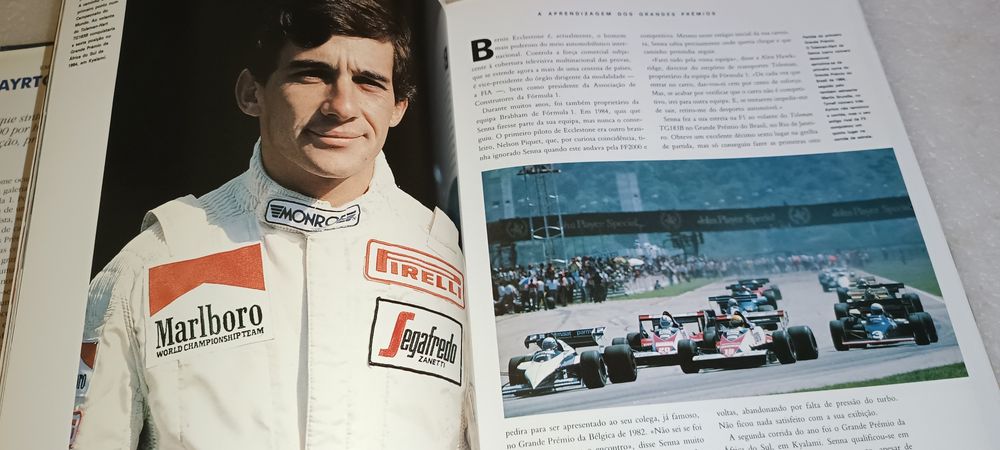 Antigo livro Em Memória de Ayrton Senna - Alan Henry
