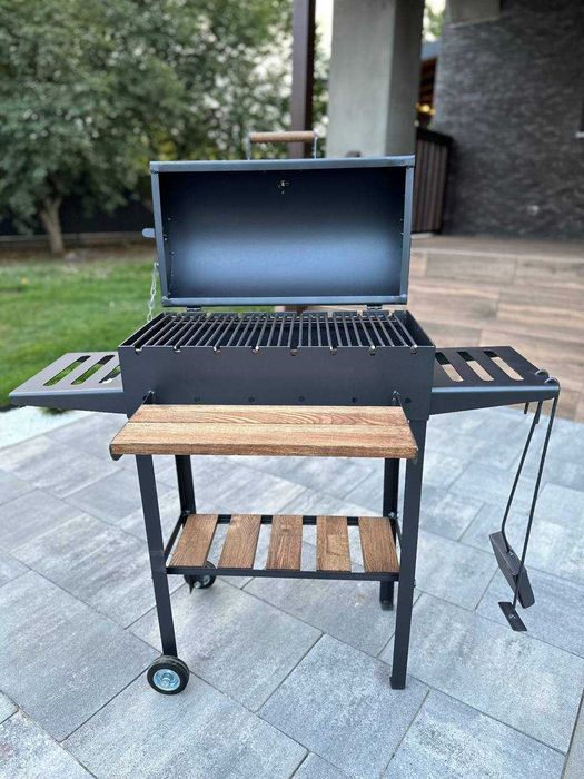 Мангал гриль барбекю метал 4 мм на 8 шампурів ВСЕ В КОМПЛЕКТІ