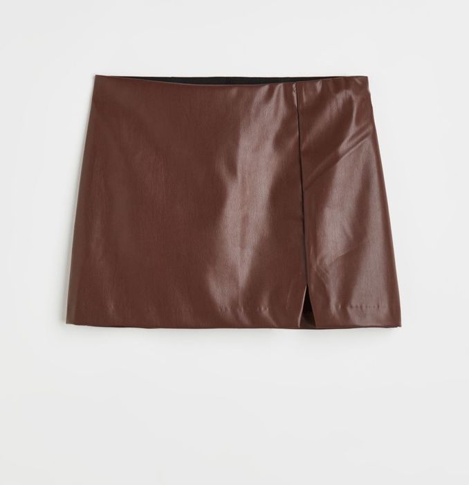 Жіноча міні спідниця, зі штучної шкіри DIVIDED