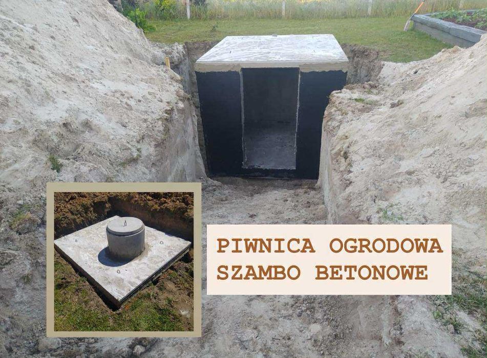 Piwnica Ogrodowa Ziemianka Szambo Betonowe