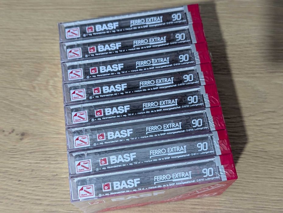 Аудіокасеты аудио кассеты BASF ferro extra 90хв. лот 8шт. Korea