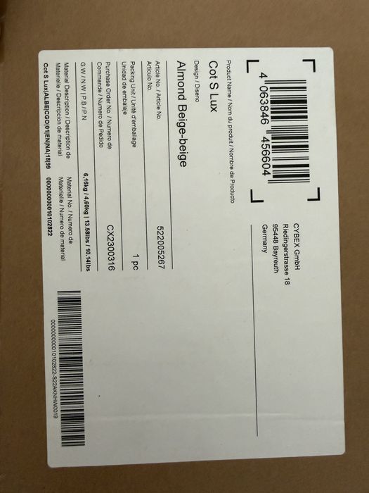 Gondola Cybex Balios/Cot S Lux