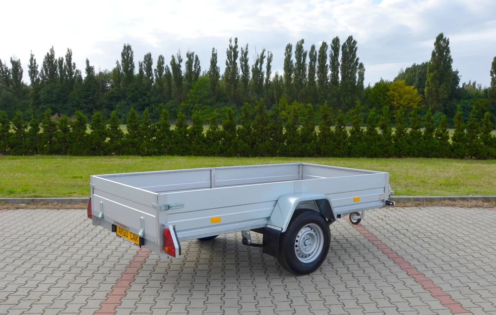 Rydwan przyczepa jednoosiowa na resorach na kat. „B”,  300x150 cm przyczepka na ramie spawana z profili zamkniętych koła R14C