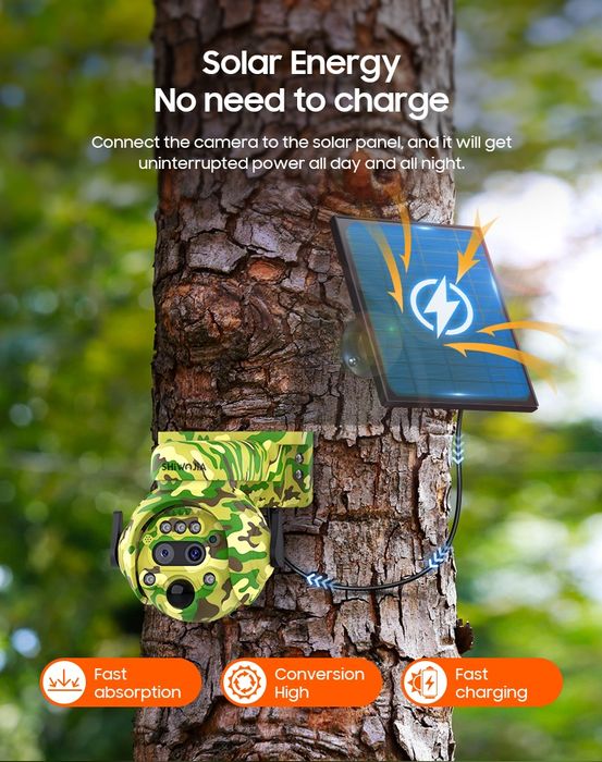 Câmera vigilância  wifi exterior solar