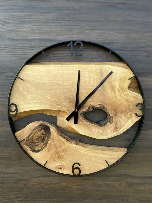 Zegar drewniany w stylu LOFT 70 cm