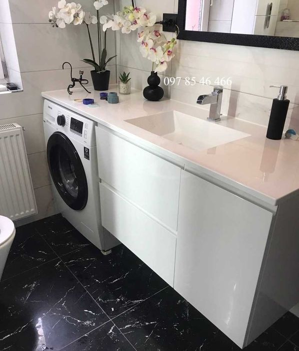 Виробник Умивальник над пральною машиною під ключ з тумбою і дзеркалом