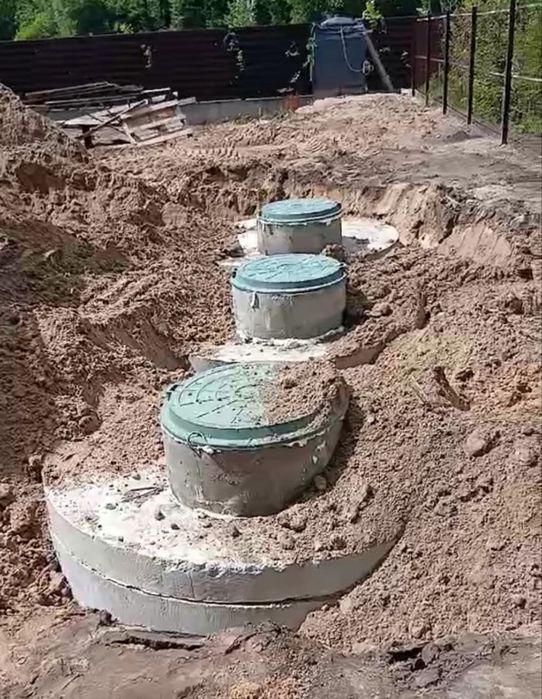 Септик копка під ключ будівництво із кілець М350(8,11,13,15,33)м3