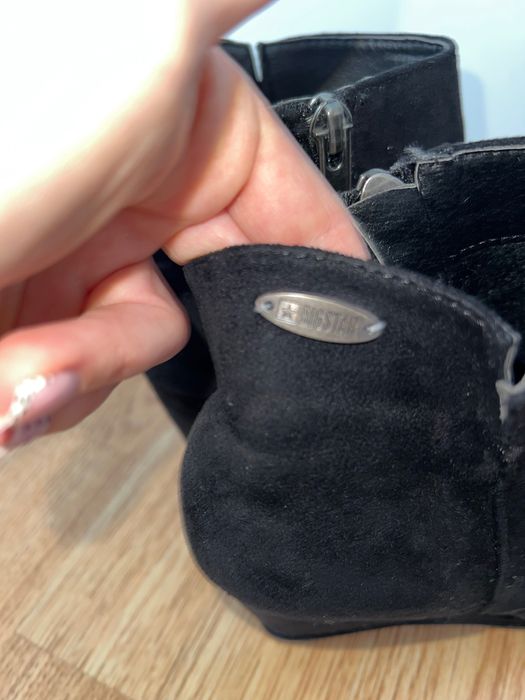 Skórzane botki Big Star roz 37