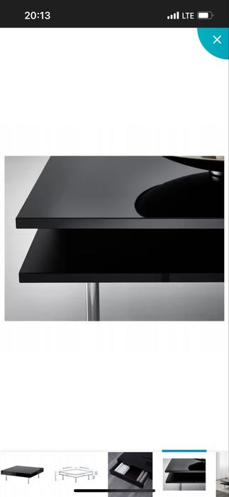 Stopik kawowy Ikea TOFTERYD czarny połysk