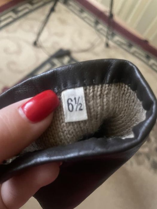 Перчатки женские кожа коричневые шоколад zara